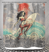 Coastal Surfing Bath Decor - Beyond T-shirts